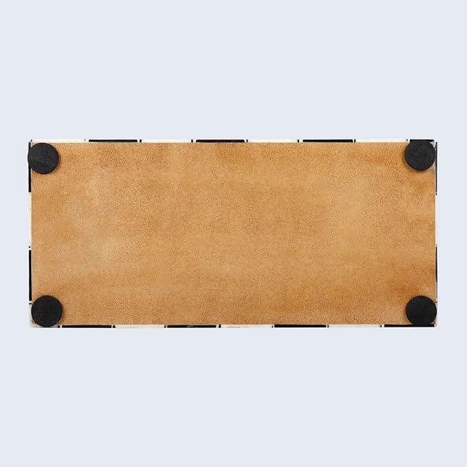 Handicrafts Home Handmade Triangle-B&W Collection Decorative Jewelry Box Organizer – Keepsakes, Trinkets, and Home Decor – Antique Coffee Table Storage, Memory Box, Farmhouse Style Decor, 10x4.5x2.5