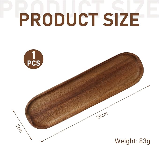 Wooden Tray Brown Pen Tray, Wood Desk Accessories, Minimalist Pen Rest Suitable for School, Home, Office Desk Art Accessories (9.8 * 2.8in)