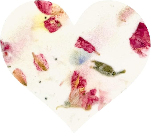 Large Pink Heart Plantable Seed Paper – 50 Count Wildflower Favors for Weddings, Bridal & Baby Showers, Birthdays, Memorials, Nature-Friendly Garden Gifts & Keepsakes
