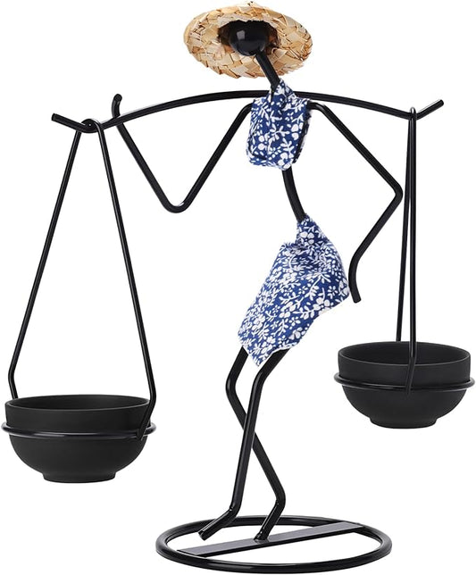 Notart Art Gallery | Creative African Tribal Lady Candle Holders, Tribal Lady Candle Holder Centerpieces, Iron Candlestick Holders for Home, Bar,Dining Table Decor, Personalizable Style Shelf Décor