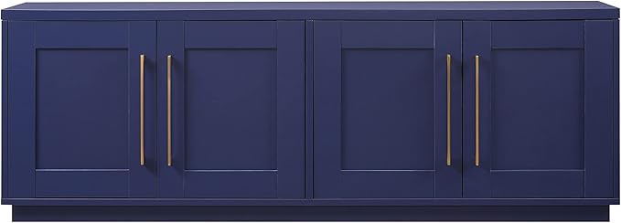 Henn&Hart Tillman TV Stand, 68" Wide, Blue