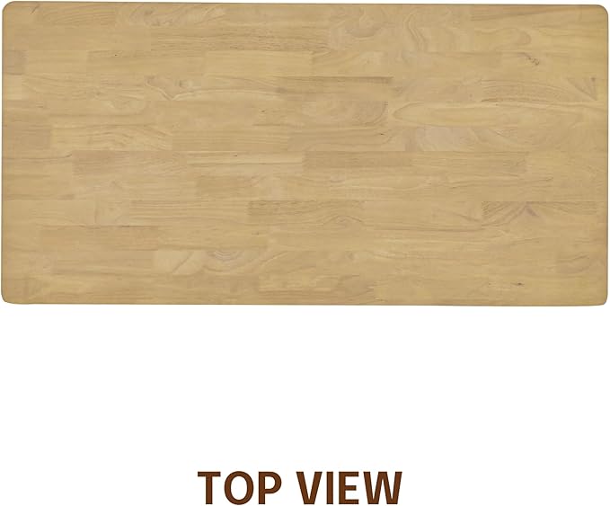 NTC Mingle Desk 47 Inch Modern Design, Rectangular Dinner Table for Dining Room, Living Room Furniture, Effortless Assembly - Sand