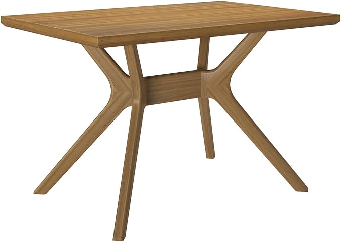 Plank+Beam Verso Rectangular Dining Table, 48 Inch Solid Wood Kitchen & Dining Room Table, Minimalist Table for Dining Room, Modern Dinner Table, Pecan