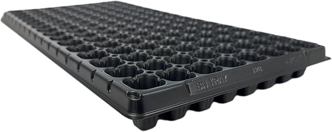 128 Cell Seedling Plastic Nursery Trays, 10 Pack, Thick Durable Germination Plug Trays, 1280 Cells Reusable Plant Propagation