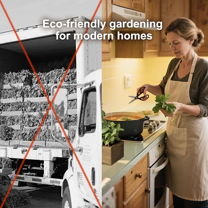 5 Herb Garden Kit with Wooden Box - Including Basil, Thyme, Parsley, Rosemary, Mint, Window Herb Garden for Kitchen, Gardening Gifts for Mom Women, Men, Gift Ideas for Christmas, Housewarming