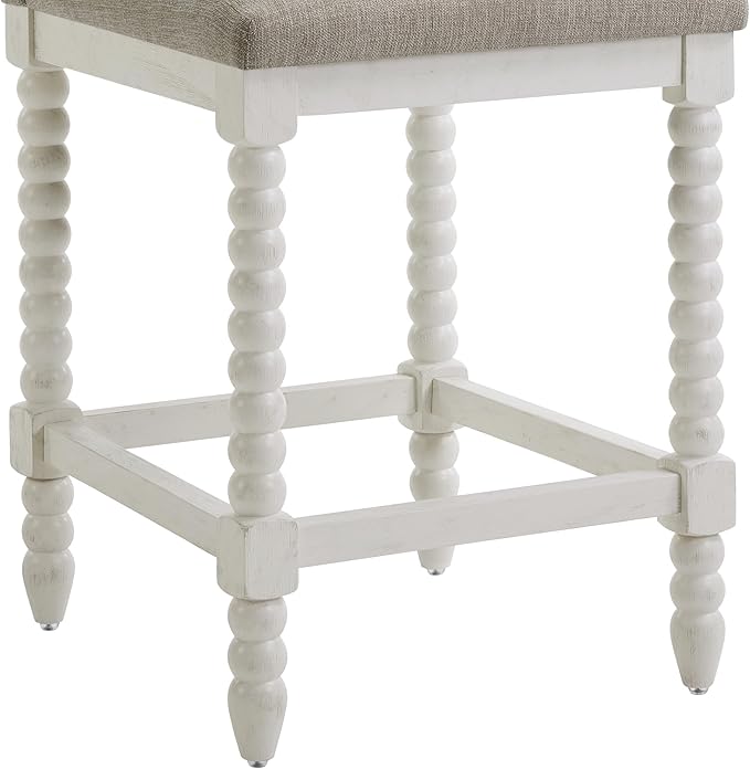 DUHOME Spindle Counter Stool with Padded Spring Seat,Wooden Bar Stools Farmhouse 26 Inch Counter Height Stools Chairs with Spindle Back for Kitchen Island