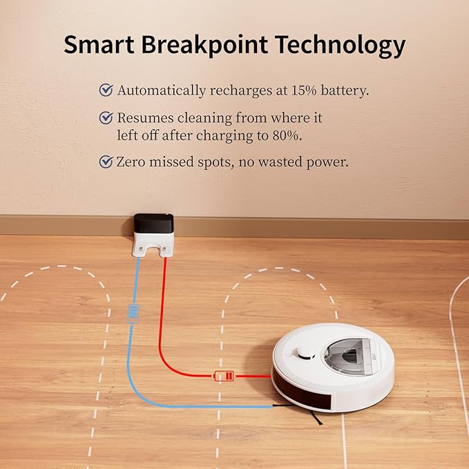 OKP Life LiDAR Robot Vacuum and Mop Combo with 450ml Visible Dustbin, 190° PSD Obstacle Avoidance, Customized Cleaning, Multi-Floor Mapping,150 Mins Runtime, WiFi/Alexa/APP, Good for Pet Hair & Carpet