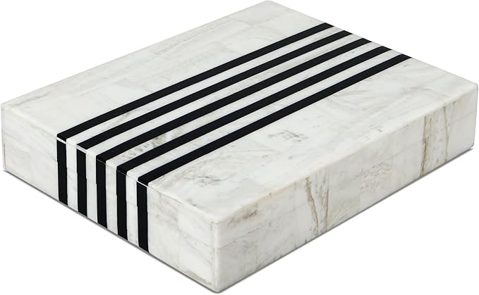 Handicrafts Home Handmade Mono Collection Decorative Jewelry Box Organizer – Keepsakes, Trinkets, and Home Decor – Antique Coffee Table Storage, Memory Box, Farmhouse Style Decor Sprint, 8x6x1.5