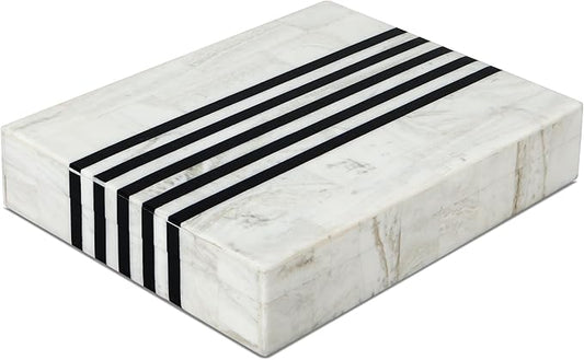 Handicrafts Home Handmade Mono Collection Decorative Jewelry Box Organizer – Keepsakes, Trinkets, and Home Decor – Antique Coffee Table Storage, Memory Box, Farmhouse Style Decor Sprint, 8x6x1.5