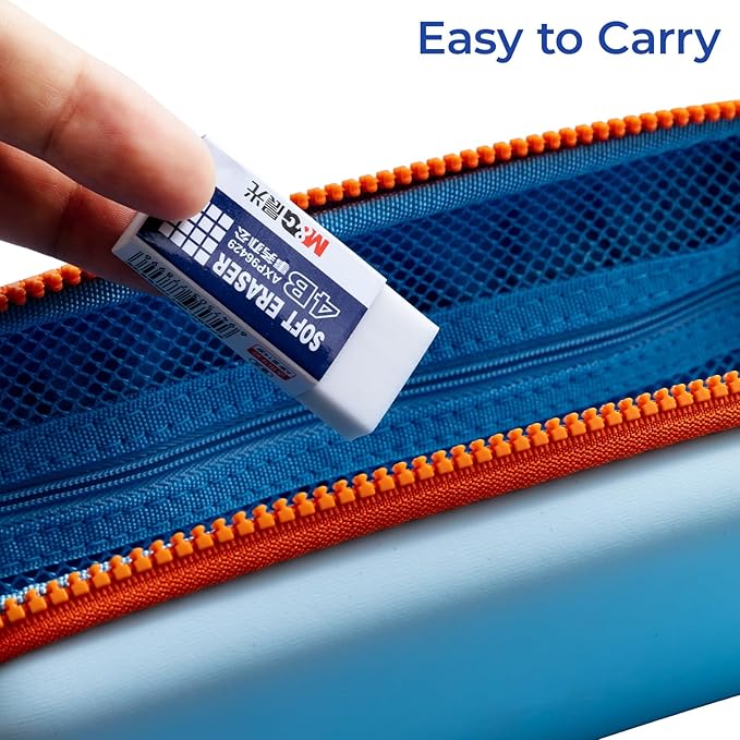 M&G 30 Pack Large Erasers Pencil Erasers, 4B White Rubber Eraser Rectangular Bulk for Kids School Students Office, Art Erasers for Drawing