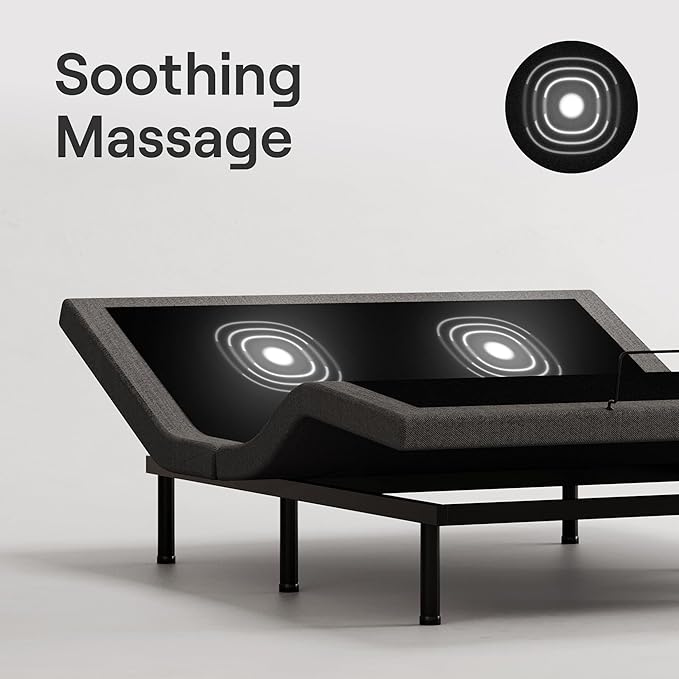 Nectar Ultra King Adjustable Base & 15” Mattress - Head & Foot Incline - Medium Firm Memory Foam - Cooling Upgrade - 3 Massage Settings - 365-Night Mattress Trial