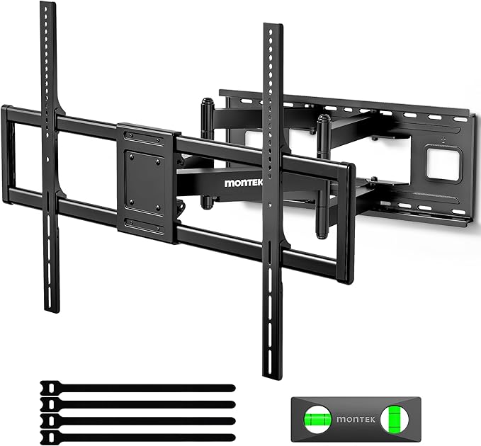 monTEK Heavy Duty XXL Full Motion TV Wall Mount for 60-120 inch Extra Large TVs, Holds 265 lbs, Max VESA 900x600, 27.7" Extension, Swivel & Tilt, Preassembled, Fits 12–24" Studs, LED/LCD/OLED 4K/8K