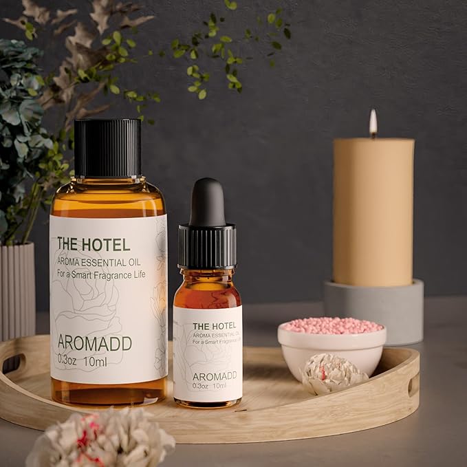 Aromadd Hotel Scents Diffuser Oil The Hotel, Luxury Essential Oils for Waterless Diffuser, Aromatherapy Hotel Diffuser Oil for Home & Office, Long-Lasting - 3.38 fl oz (100 mL)