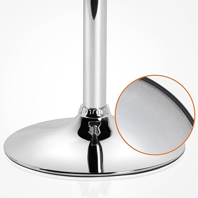 Yaheetech Bar Stools Set of 4, PU Leather Adjustable Barstools with Armrest, Counter Height Stool Chairs with Thickened Seat Cushion for Kitchen Island, Grey