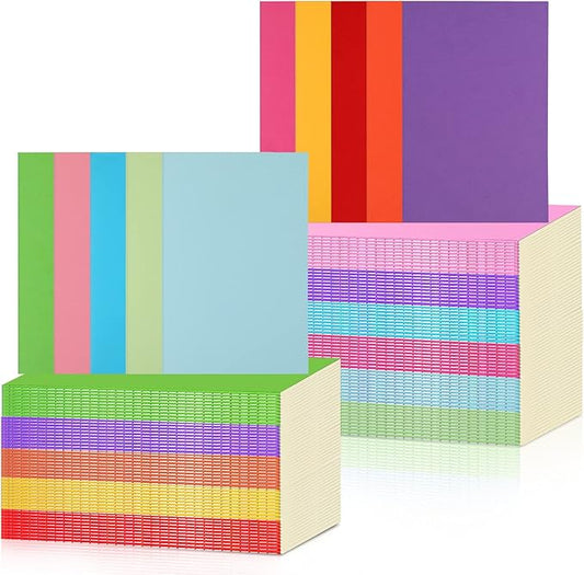 Handepo 100 Pack Composition Notebooks A5/A6 Ruled Lined Composition Kraft Notebooks Bulk Soft Cover Journals Travel Diary Memo for Students Classroom Office Supplies(A5,Fresh Color)