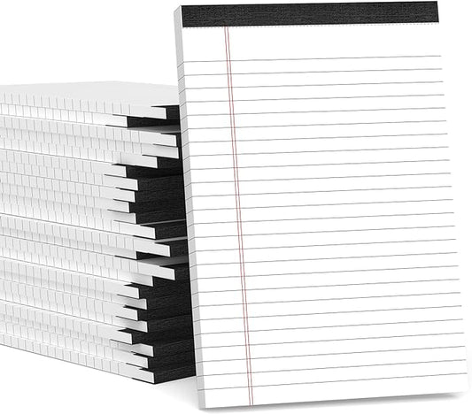 24 Pack Small Legal Pads 5x8 White Note Pads 5x8 College Ruled Paper Tablets for Office 80 GSM Paper Pads Narrow Ruled Legal Pad White Small Notepad 30 Sheets Writing Pad Lined Notepads for Office