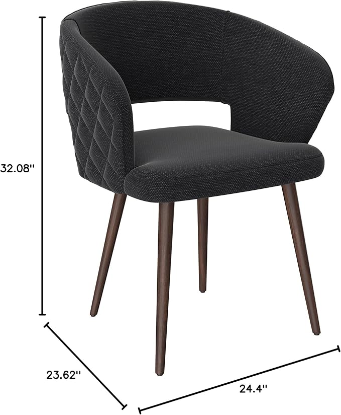 Ottomanson Dining Chair, Set of 2, Palermos Black