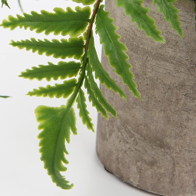 Small Fake Plant Potted Plants Artificial Decor Silk Boston Ferns Plant Faux Plants in Pots for Home Living Room Bedroom Desk Bathroom Window Shelf Farmhouse Decoration