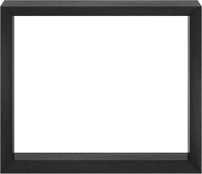 Henn&Hart 36'' Wooden Rectangular Console Table Entryway Table, Sofa Table for Entryway, Living Room, Couch, Hallway, or Office, Black Grain