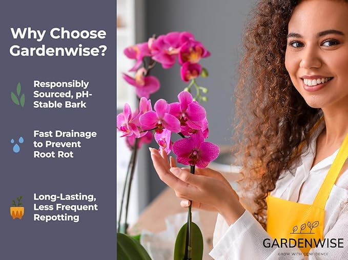 Premium Orchid Bark for Potting Mix – Ready-to-Use Pine Bark for Indoor Plants, Orchid Repotting & Soil Mix Creation, Ideal Orchid Medium (5 Quarts)