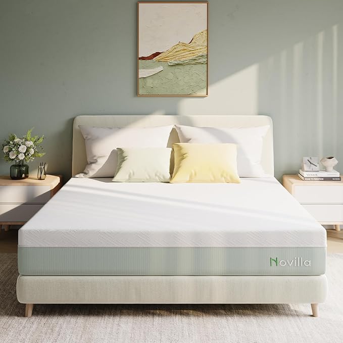 Novilla Mattress King Size,12 Inch Gel Memory Foam Mattress in a Box for Cool Night & Motion Isolation,Medium Firm Feel,Bliss