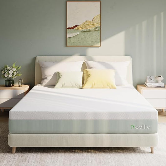 Novilla Mattress King Size,12 Inch Gel Memory Foam Mattress in a Box for Cool Night & Motion Isolation,Medium Firm Feel,Bliss