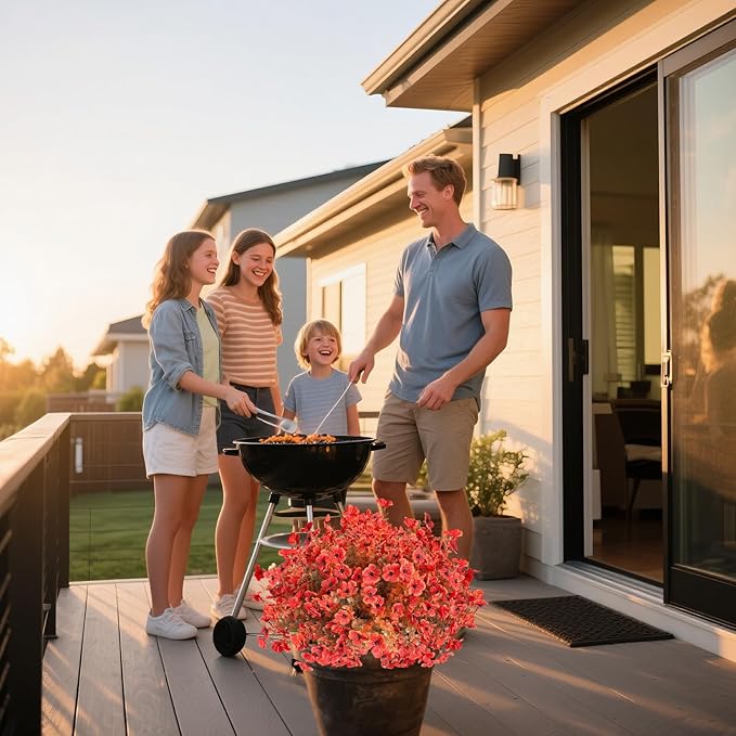 Artificial Mums for Outdoors Garden Home Fall Decor uv Resistant Outdoor Faux Plants Indoor Plastic Fake Plants Greenery Boxwood Porch Patio Fake Mums Flowers 12 Bundles Yard Decorations