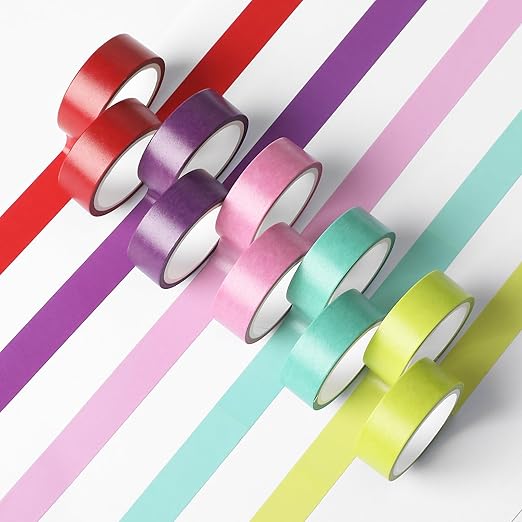 Mr. Pen- Washi Tape Set, 10 Rolls, Tropical Twirl, Decorative Tape, Washi Tapes, Scrapbook Tape, Scrapbook Washi Tape for Journaling, Craft Tape, Washy Tape, Washy-Tape, Cute Washi Tape