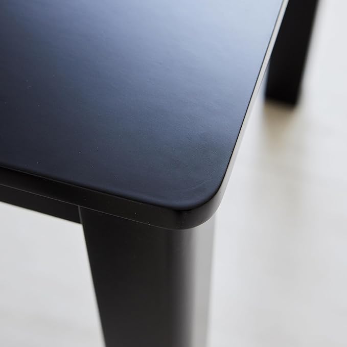 Livinia Cabin 33.5" Wooden Dining Table/Small Rectangular Modern Farmhouse Solid Wood Kitchen Table Desk (Black)