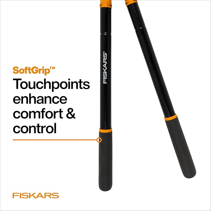 Fiskars Loppers for Tree Trimming, Heavy Duty, with Extendable Handle (24.5"-37" Range), Sharp Bypass Steel Blade Tree Branch Cutter up to 1.5-Inch Diameter Cut Capacity