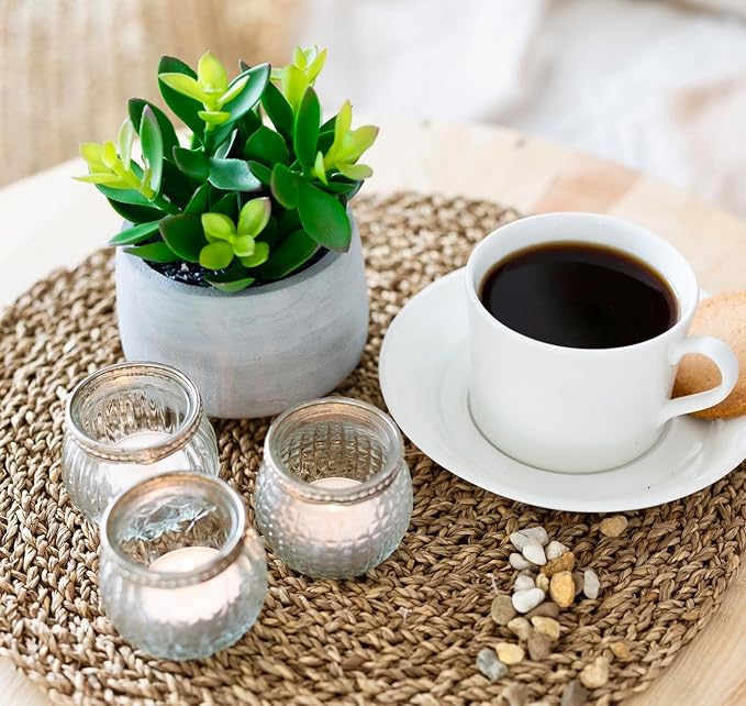 Kurrajong Farmhouse Artificial Plant | 7" Fake Plant | Artificial Succulent in Pot | Faux Plant Indoor | Succulent Plant Artificial for Desk Decor