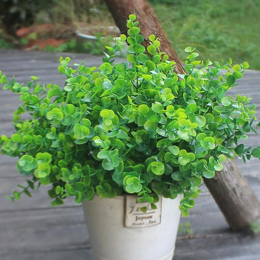 Outdoor Plants Artificial 8 Bundles Plastic Greenery