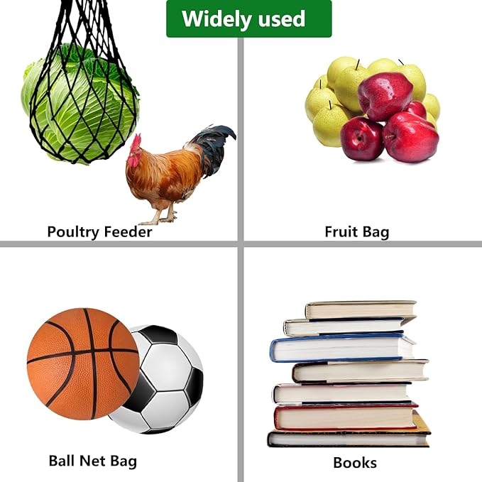 Belit 5-Pack Melon Hammock net Bag to Prevent Falling,Perfect for Growing Cantaloupe Pumpkin Watermelon in Vertical Garden Black