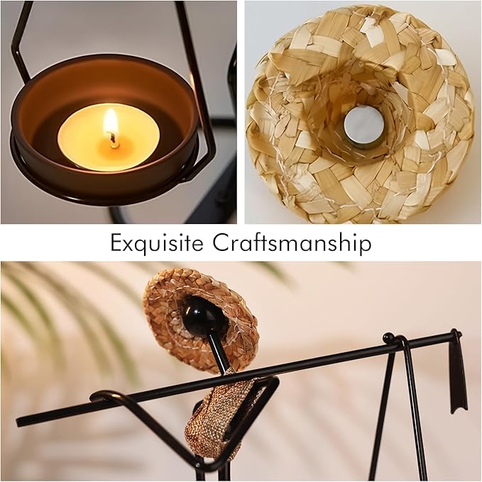 Notart Art Gallery | Creative African Tribal Lady Candle Holders, Tribal Lady Candle Holder Centerpieces, Iron Candlestick Holders for Home, Bar,Dining Table Decor, Personalizable Style Shelf Décor