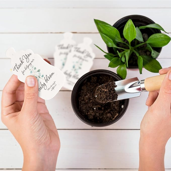 Plantable Bottle Shaped Seed Paper – 15 Green Baby Shower Favors for Guests with Wildflower Seeds, Baby Shower Gifts for Guest