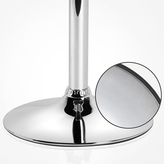 Yaheetech Bar Stools Set of 2, Adjustable PU Leather Swivel Barstools, Modern Counter Stools with Back and Footrest, Counter Height Barstools for Bar, Kitchen, Dining Room, Black