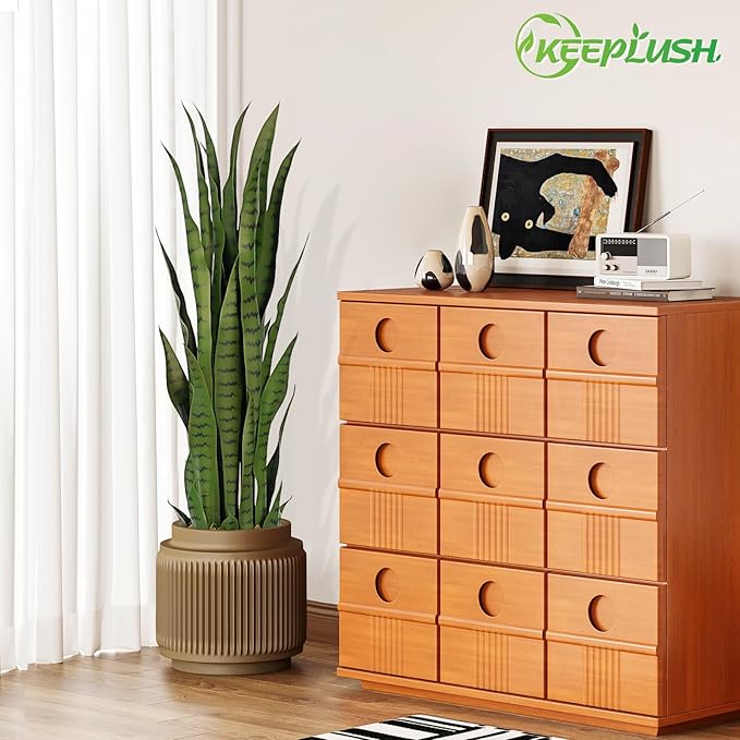 3ft Artificial Snake Plant – 36in Faux Sansevieria Plants, Fake Floor Plant for Indoor Outdoor, Front Porch Patio Home Office Decor, Mother-in-Law’s Tongue, Green 1Pcs