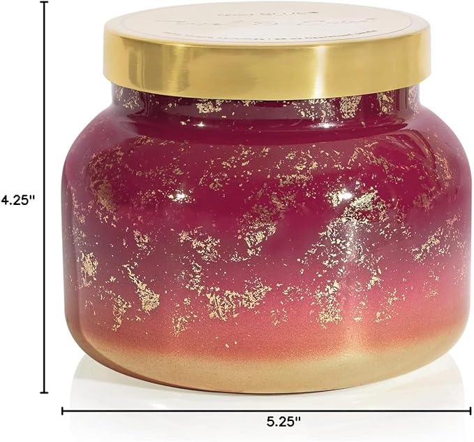 Capri Blue Glimmer Jar Candles - Luxury Holiday Scented Candles for Home - Long Lasting Soy Wax Blend - Scented Holiday & Home Decor - Tinsel & Spice Oversized Jar (28 oz)