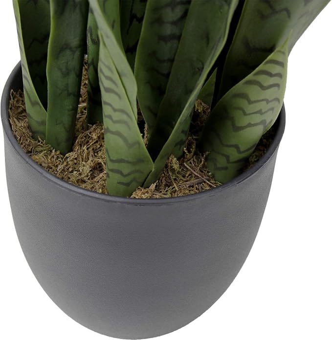 NICENATURE 26" Artificial Sansevieria Plant Faux Snake Plant in Pot for Home Décor Office Decoration