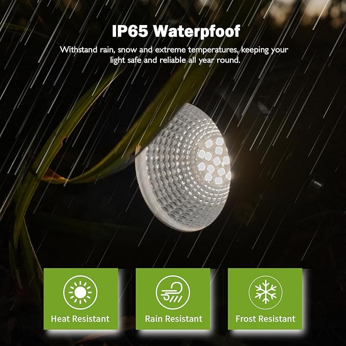 Outdoor Spotlight Cool White 6000K, 10W LED Spot Lights Outdoor for Yard Garden Tree, 120V Plug in Landscape Lighting with IP65 Waterproof for Halloween Christmas Decor, 4 Pack