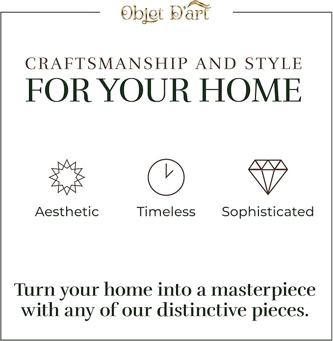 OBJET D'ART Small Round Gold End Table, Cupola, 22'' Height, Vintage Metal Accent, Side, Pedestal, Coctail and Drink Tables for Living Room and Small Spaces