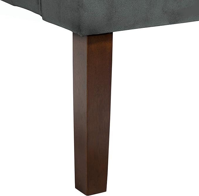 Homepop Home Decor Upholstered Classic Swoop Arm Accent Chair Accent Chairs for Living Room & Bedroom Decorative Home Furniture, Dark Grey