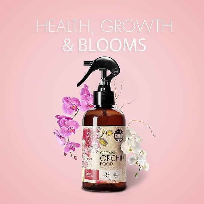 Organic Ready to Spray Orchid Food Mist - Bloom Booster Fertilizer for Orchids in Pots - Plant Nutrients for Healthy Flower & Reblooms (8 oz)