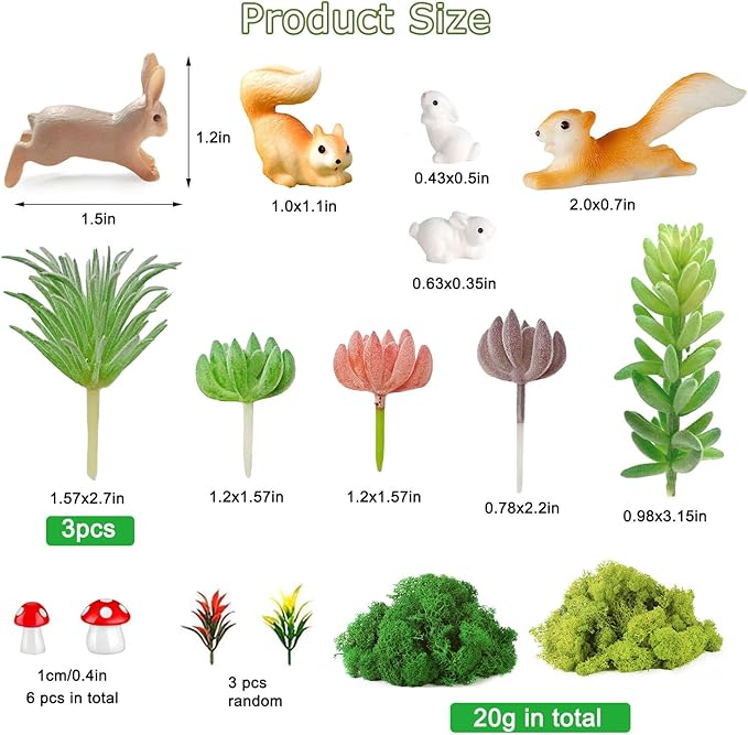 Fairy Garden Accessories, 27 Pcs, Fairy Garden Kit, Fairy Garden Walkway Path, Miniature Garden Figurines, Micro Landscape Ornaments for DIY Craft