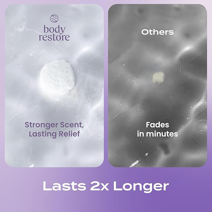 Calm: Body Restore Shower Steamers Aromatherapy 15 Pack - Christmas Stocking Stuffers, Birthday Gifts for Women, White Elephant, Relaxation, Self Care for Men - Lavender