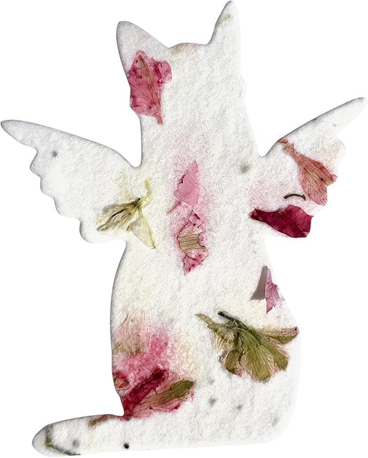 24pcs Seed Paper – Pink Plantable Wildflower for Pet Lovers, Pet Owners, Memorials & Other Milestone Celebrations (Pink - Cat)