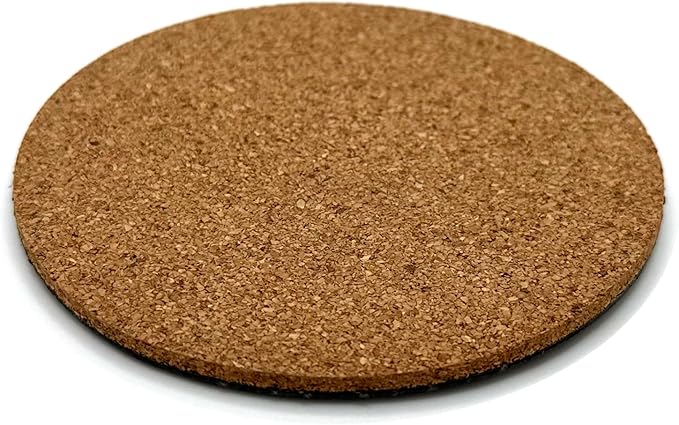 Rocky Mountain Goods Cork Mat - 4-inch - Cork Coasters for House Plants, Flower Pots, Drink Coasters, and Crafts - 2-Layer Design is Lightweight and Durable - Protect Furniture from Scratches (30)