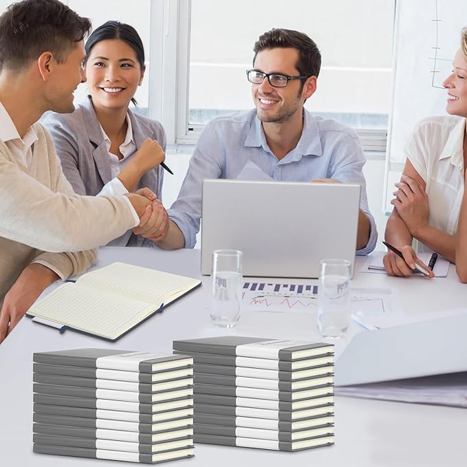 20 Pack Journals for Writing College Ruled Notebooks Journal in Bulk, Hardcover Notebooks (200Pages) for Note Talking, Lined Bullet Journals for Home School Office, 5.7"x8.4", Grey