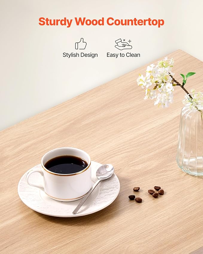 VEVOR Kitchen Island Cart with Single Door Cabinet, Mobile Carts with Drawer, Towel Rack, Hooks, Portable Table on Swivel Wheels, Small Coffee Islands Microwave Stand for Dining Room, 18x23 in, White