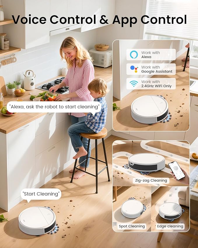 OKP Robot Vacuum and Mop Combo K5 Ultra Small Robotic Cleaner with ToF LiDAR Navigation, 6000pa Suction, WiFi/App/Alexa Control, 170min Runtime, 500ML Dust Box, Ideal for Pet Hair and Home